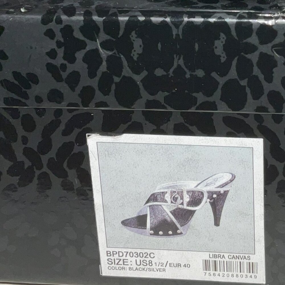 Baby Phat Libra Heels (Black/Silver)